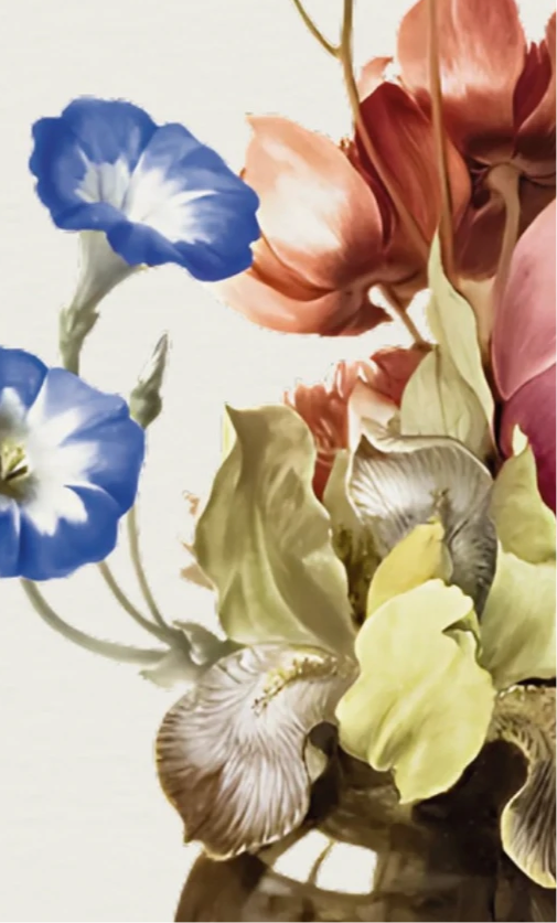 Flowers in a Bottle – Dirck de Bray, 1674 |  Botanical Print