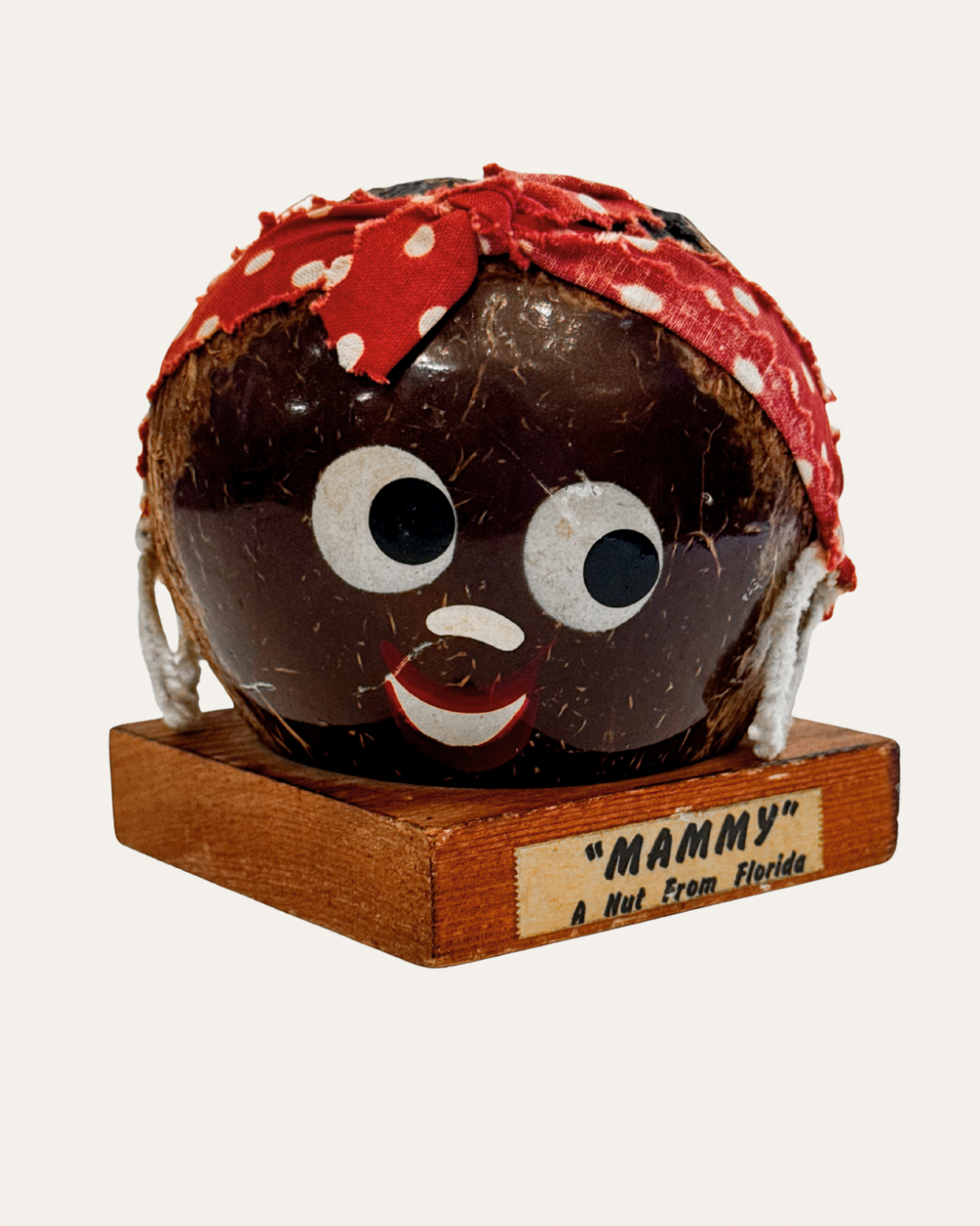 “Mammy” Coconut Coin Bank – c. 1950s, Island Trader Novelty Co., Miami FL | Vintage Curio