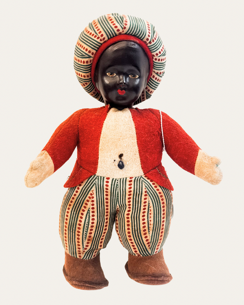 Felt & Cloth Folk Doll – c. 1930s–40s | Vintage Curio