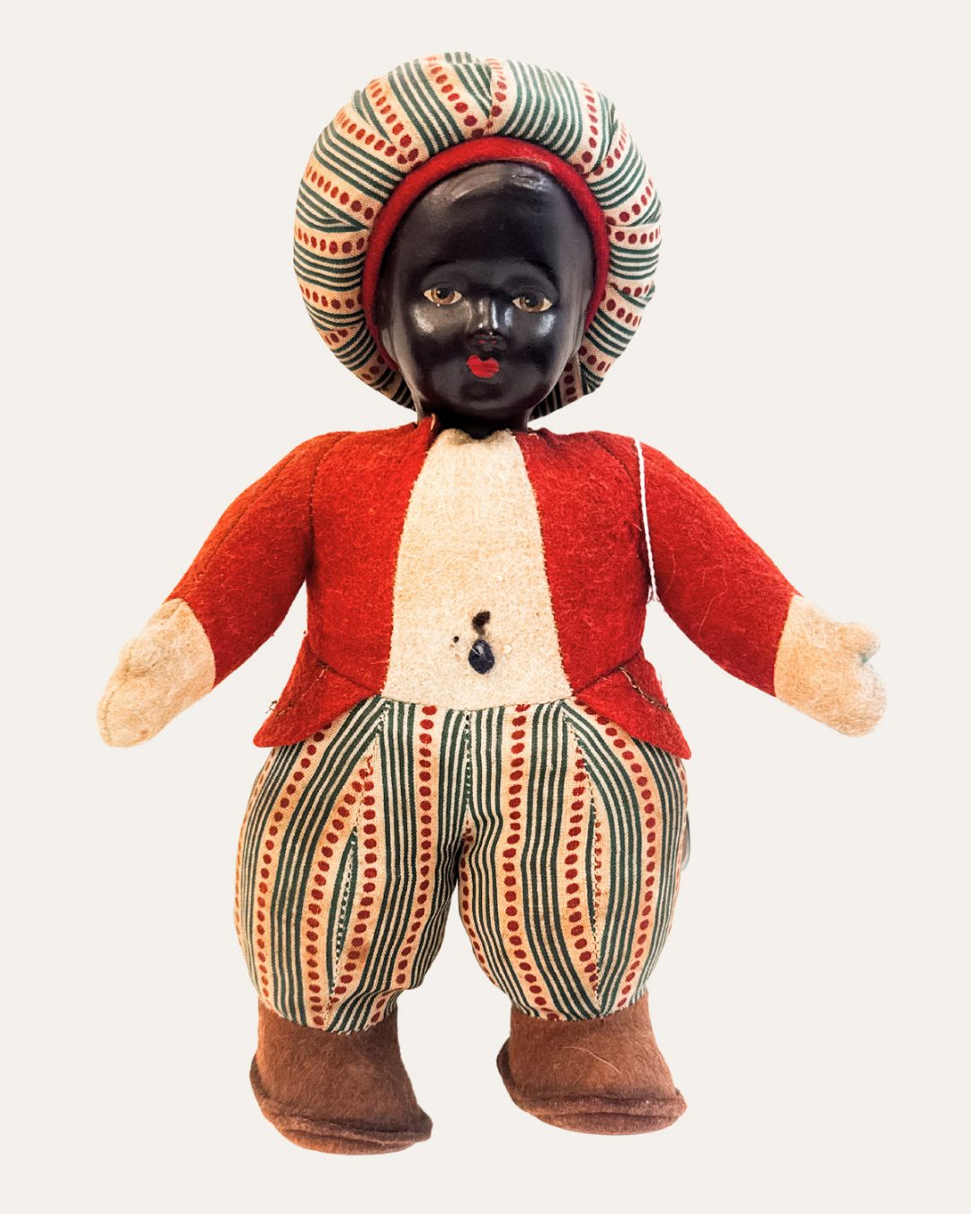 Felt & Cloth Folk Doll – c. 1930s–40s | Vintage Curio